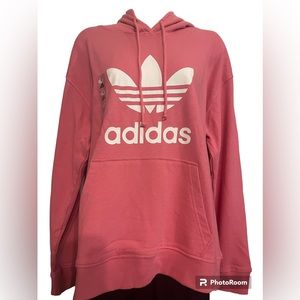 Pink adidas hoodie size small new